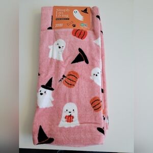 Pink Halloween Ghost kitchen towels